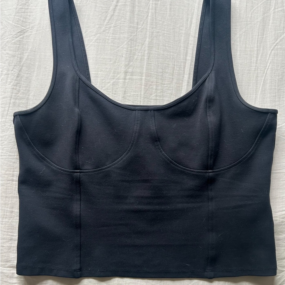 Abercrombie & Fitch Black Bustier Crop Top